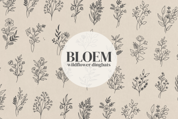 Bloem: A Botanical Wildflower Font for Campaign Visuals