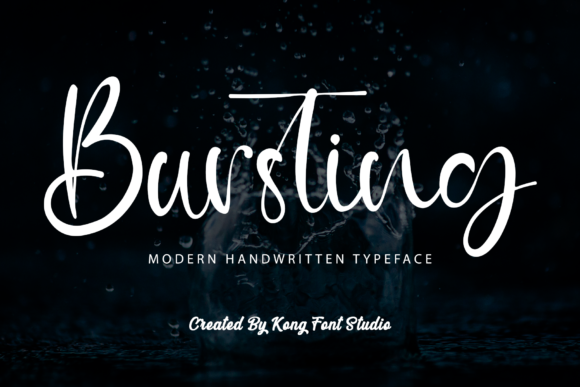 Bursting Font: A Playful Handwritten Script for Real Brand Moments