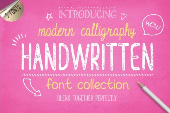 Handwritten Font Collection: A Thoughtful Script Typeface for Editorial Warmth