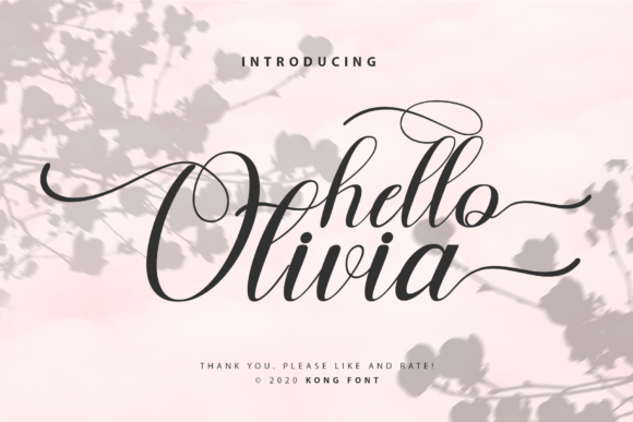 Hello Olivia: A Playful Script Font for Modern Web Design