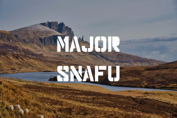 Major Snafu: A Display Font with Character and Purpose