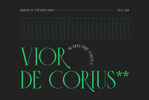 Vior De Corius: A Refined Serif Font for Fashion & Editorial Design